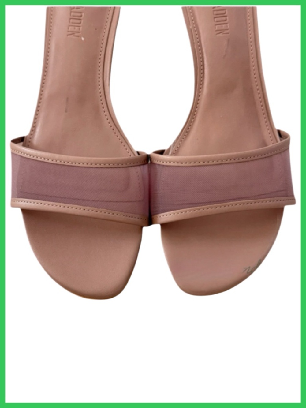 Steve Madden Nude Tan Slingback Kitten Heel Sandals - Picture 6 of 7
